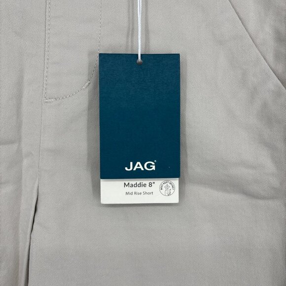 Jag Women's Maddie 8" Inseam Mid Rise Pull-On Bermuda Shorts Stone Size 0 NWT - Picture 6 of 6